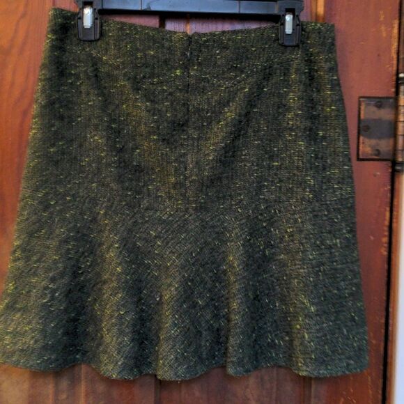 Deep Green Boucle Tweed Schoolgirl Mini-Skirt Sz M - Picture 4 of 12